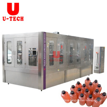 Automatic Industrial Jar Glass Bottle Hot Pepper chili tomato Honey sauce fill Filling and seal Packaging machine Line